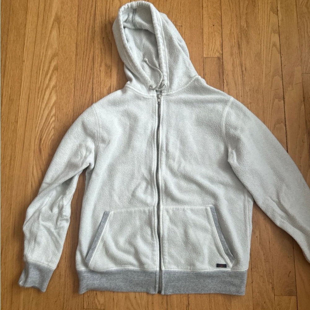 FAHERTY Gray Inside Out Fleece Full Zip Hooded Sweatshirt Hoodie Women's Medium